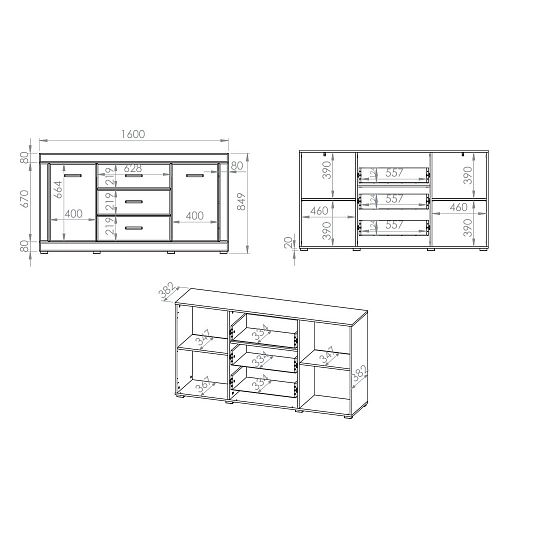 DAKAR 04 komoda, dub pobřežní