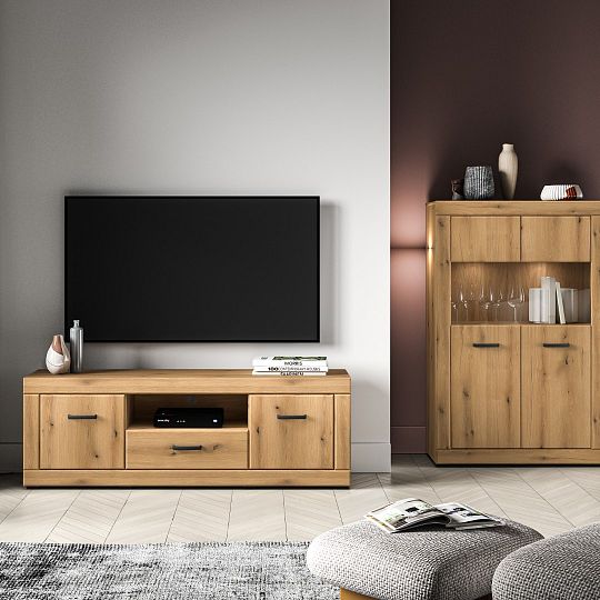 DAKAR 06 televizní stolek, dub pobřežní