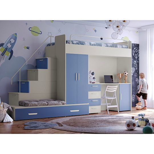 ROSA 5 dětský pokoj, univerzální, kašmír/modrá