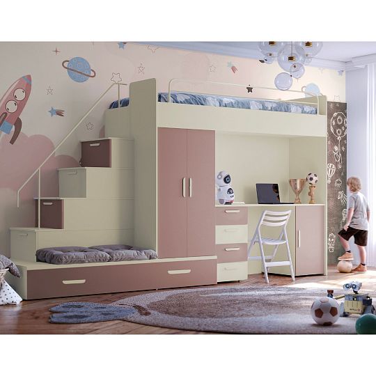 ROSA 5 dětský pokoj, univerzální, kašmír/antická růžová