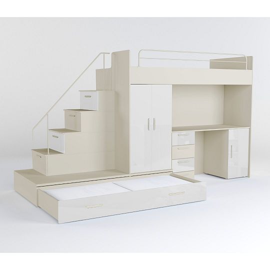 ROSA 5 dětský pokoj, univerzální, kašmír/bílá lesk