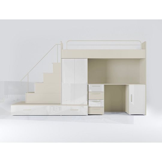 ROSA 5 dětský pokoj, univerzální, kašmír/bílá lesk