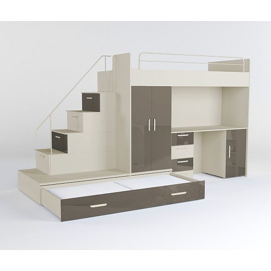 ROSA 5 dětský pokoj, univerzální, kašmír/šedá lesk