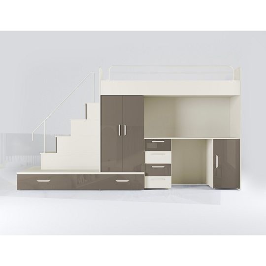 ROSA 5 dětský pokoj, univerzální, kašmír/šedá lesk