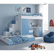 ROSA 5 dětský pokoj, univerzální, bílá/modrá