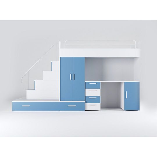 ROSA 5 dětský pokoj, univerzální, bílá/modrá