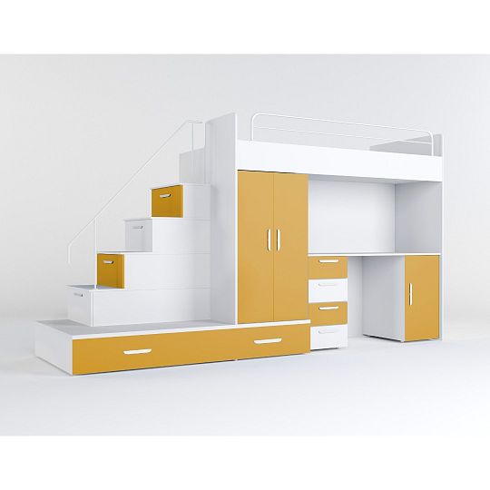 ROSA 5 dětský pokoj, univerzální, bílá/kari žluá