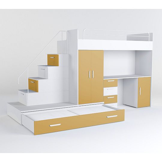 ROSA 5 dětský pokoj, univerzální, bílá/kari žluá