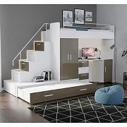 ROSA 5 dětský pokoj, univerzální, bílá/šedá lesk