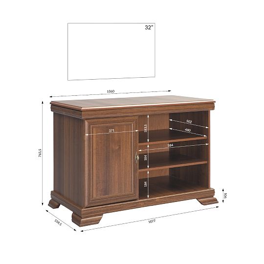 KOBE KRT televizní stolek, ořech samoa