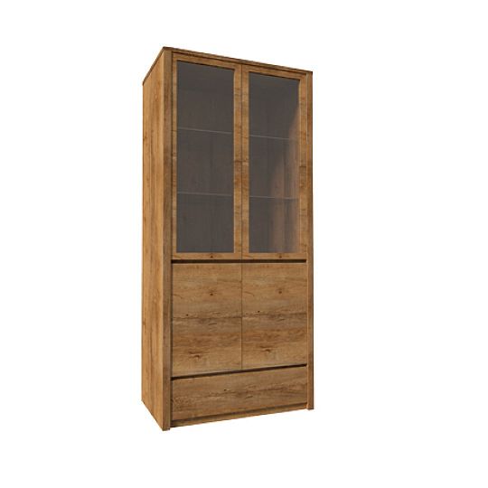MARVELLA W2D vitrína vysoká, dub lefkas
