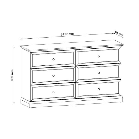 LUCEMBURK K6S komoda, grafit