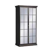 LUCEMBURK S2DL šatní skříň se zrcadlem, grafit