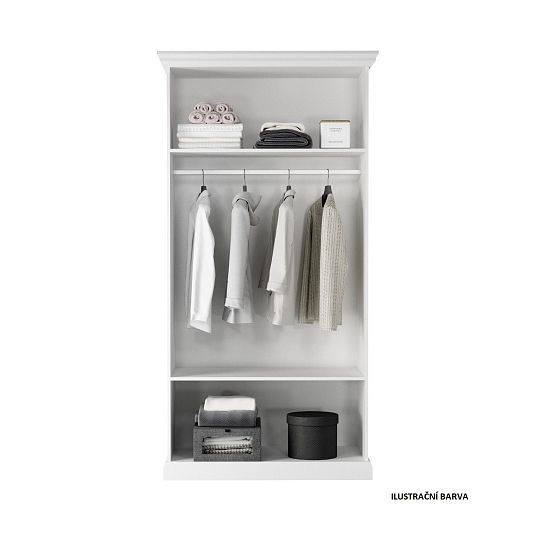 LUCEMBURK S2DL šatní skříň se zrcadlem, grafit