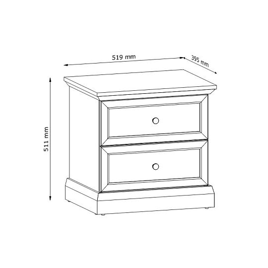 LUCEMBURK SN noční stolek, grafit