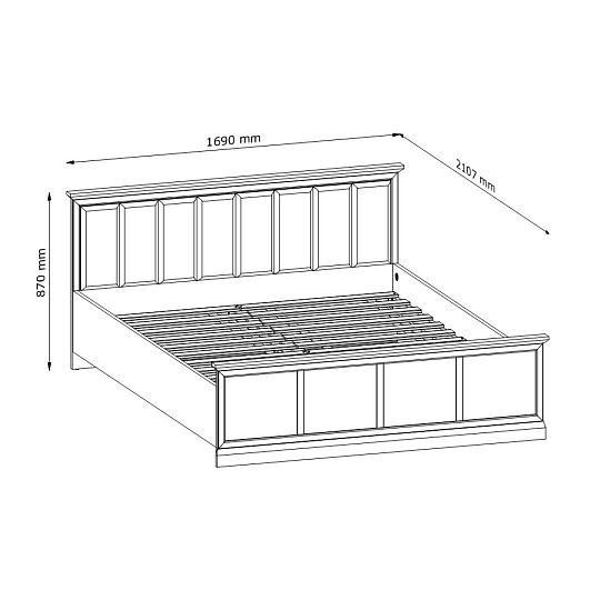 LUCEMBURK L160 postel + rošt, grafit