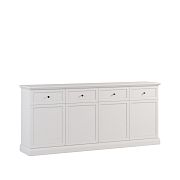 LUCEMBURK K4D4S komoda, bílá perleť