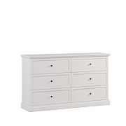 LUCEMBURK K6S komoda, bílá perleť