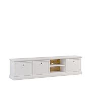 LUCEMBURK RTV3D televizní stolek, bílá perleť