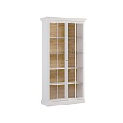 LUCEMBURK W2D široká vitrína, bílá perleť