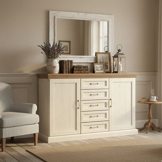 JASMINA K2D komoda 2D5S, borovice bílá nordik/dub wild