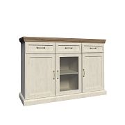 JASMINA K1D vitrína, borovice bílá nordik/dub wild