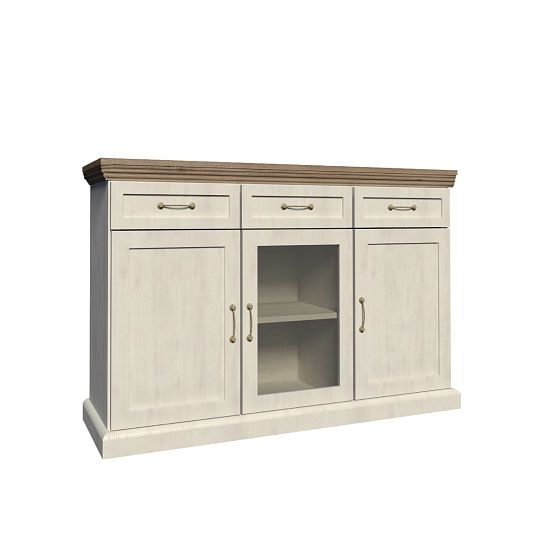 JASMINA K1D vitrína, borovice bílá nordik/dub wild