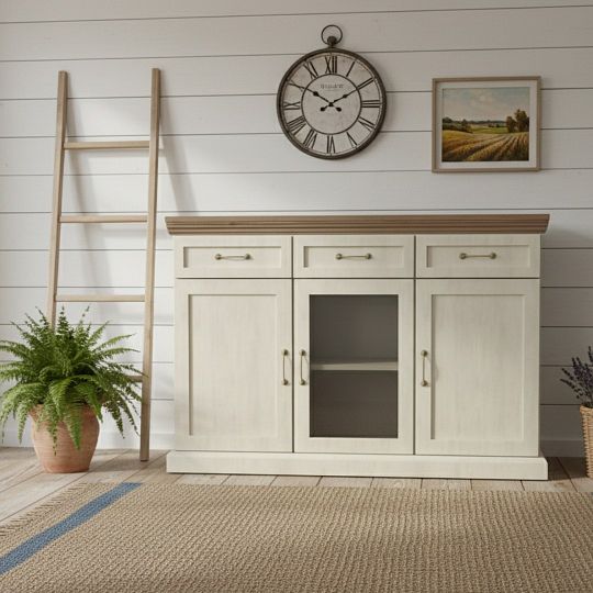 JASMINA K1D vitrína, borovice bílá nordik/dub wild