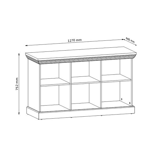 JASMINA RN televizní stolek, borovice bílá nordik/dub wild