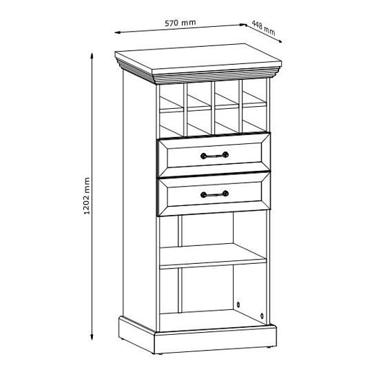 JASMINA R2S regál, borovice bílá nordik/dub wild