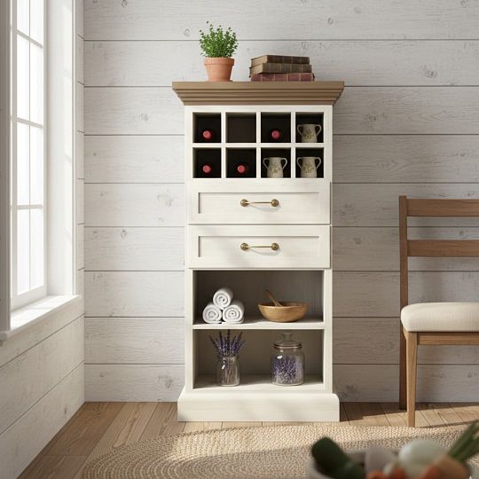 JASMINA R2S regál, borovice bílá nordik/dub wild