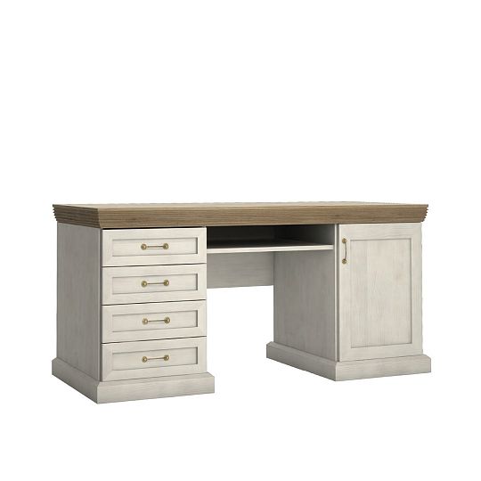 JASMINA B1 psací stůl, borovice bílá nordik/dub wild