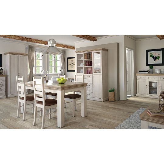 JASMINA B1 psací stůl, borovice bílá nordik/dub wild