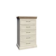 JASMINA KS5 komoda, borovice bílá nordik/dub wild