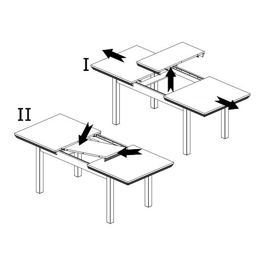 JASMINA ST rozkládací jídelní stůl 160, borovice bílá nordik/dub wild