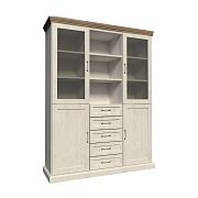 JASMINA W2D vitrína, borovice bílá nordik/dub wild