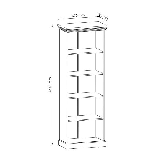 JASMINA RW regál, borovice bílá nordik/dub wild