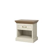 JASMINA SN noční stolek, borovice bílá nordik/dub wild