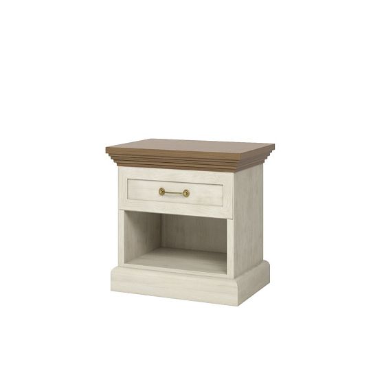JASMINA SN noční stolek, borovice bílá nordik/dub wild