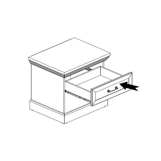 JASMINA SN noční stolek, borovice bílá nordik/dub wild