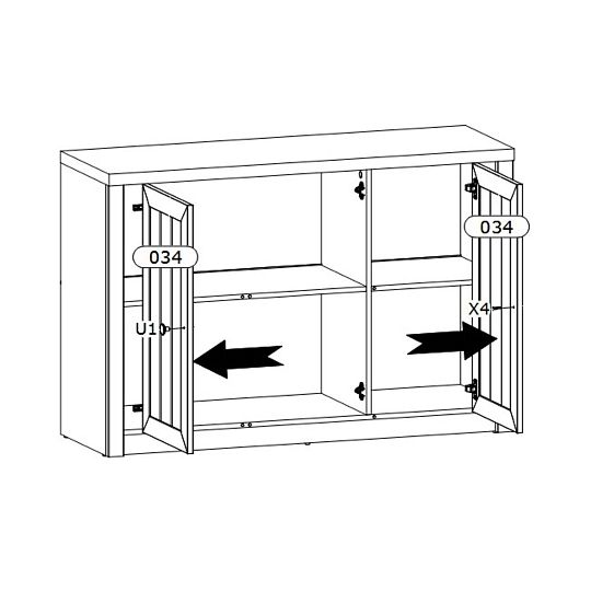 NABILIA K3D komoda, borovice andersen/dub lefkas