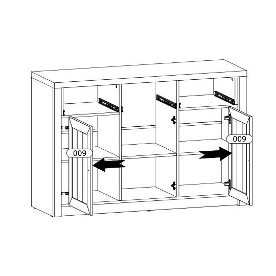 NABILIA K3SP komoda, borovice andersen/dub lefkas