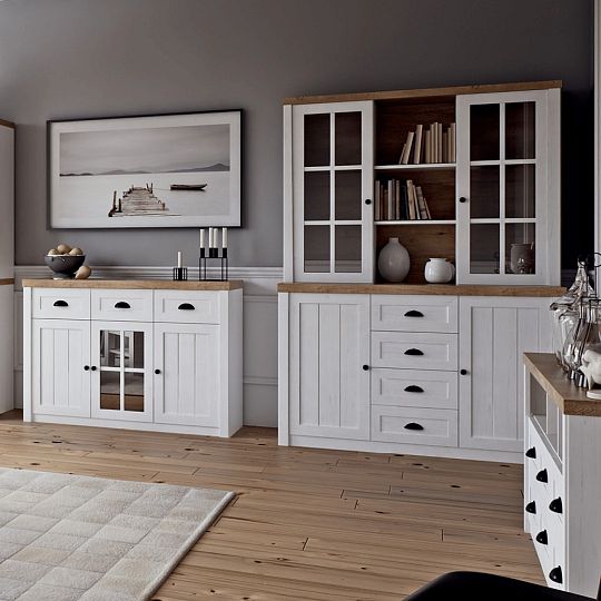 NABILIA K3SP komoda, borovice andersen/dub lefkas