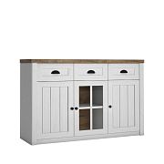 NABILIA K3S vitrína nízká, borovice andersen/dub lefkas