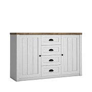 NABILIA K4S komoda, borovice andersen/dub lefkas