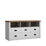 NABILIA K6S komoda, borovice andersen/dub lefkas