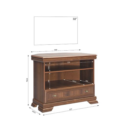 KOBE KRTN televizní stolek, ořech samoa