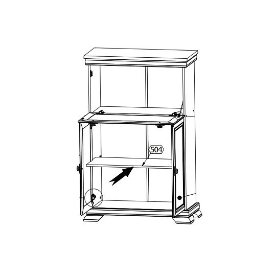 KOBE KK5 komoda s barem, ořech samoa