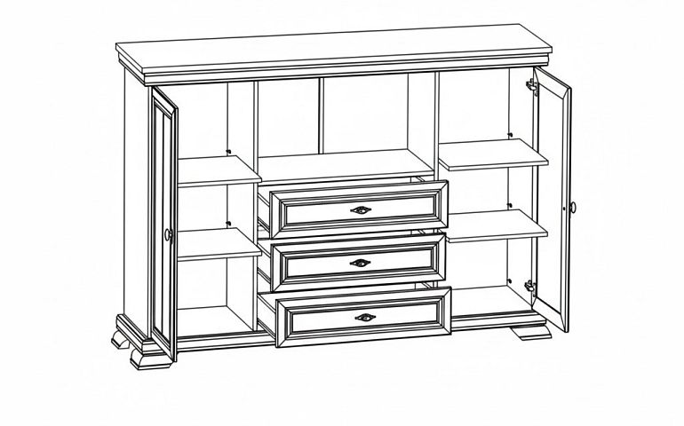 KOBE KK6 vitrína s barem, ořech samoa