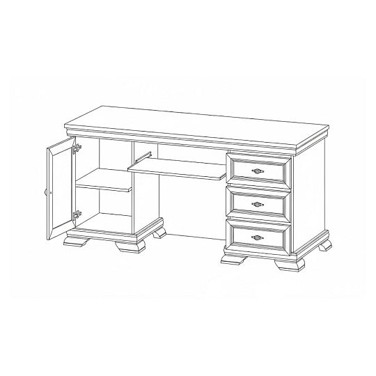 KOBE KB psací stůl, ořech samoa